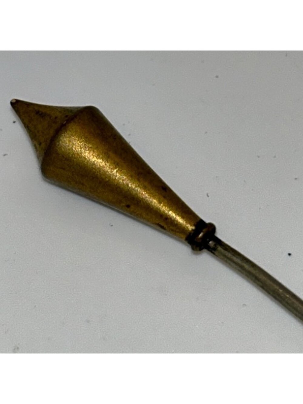 Antique Gold-Tone Hat Pin Victorian Edwardian 1900s Estate Millinery 10 inch